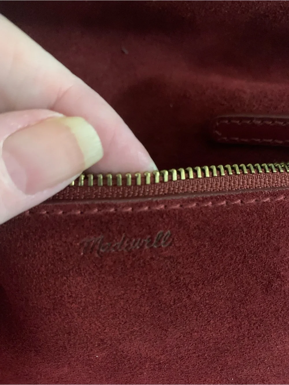 Madewell Red Suede bag - Picture 9 of 12